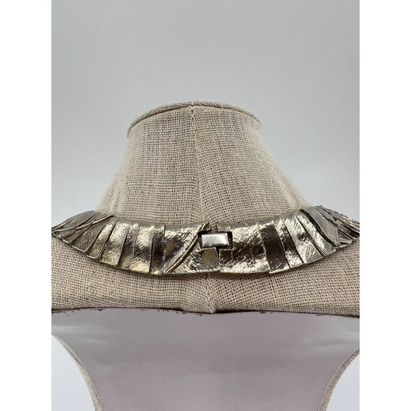 Vintage Cleopatra Egyptian Revival Collar Necklace Attributed to Les Bernard - Picture 7 of 10